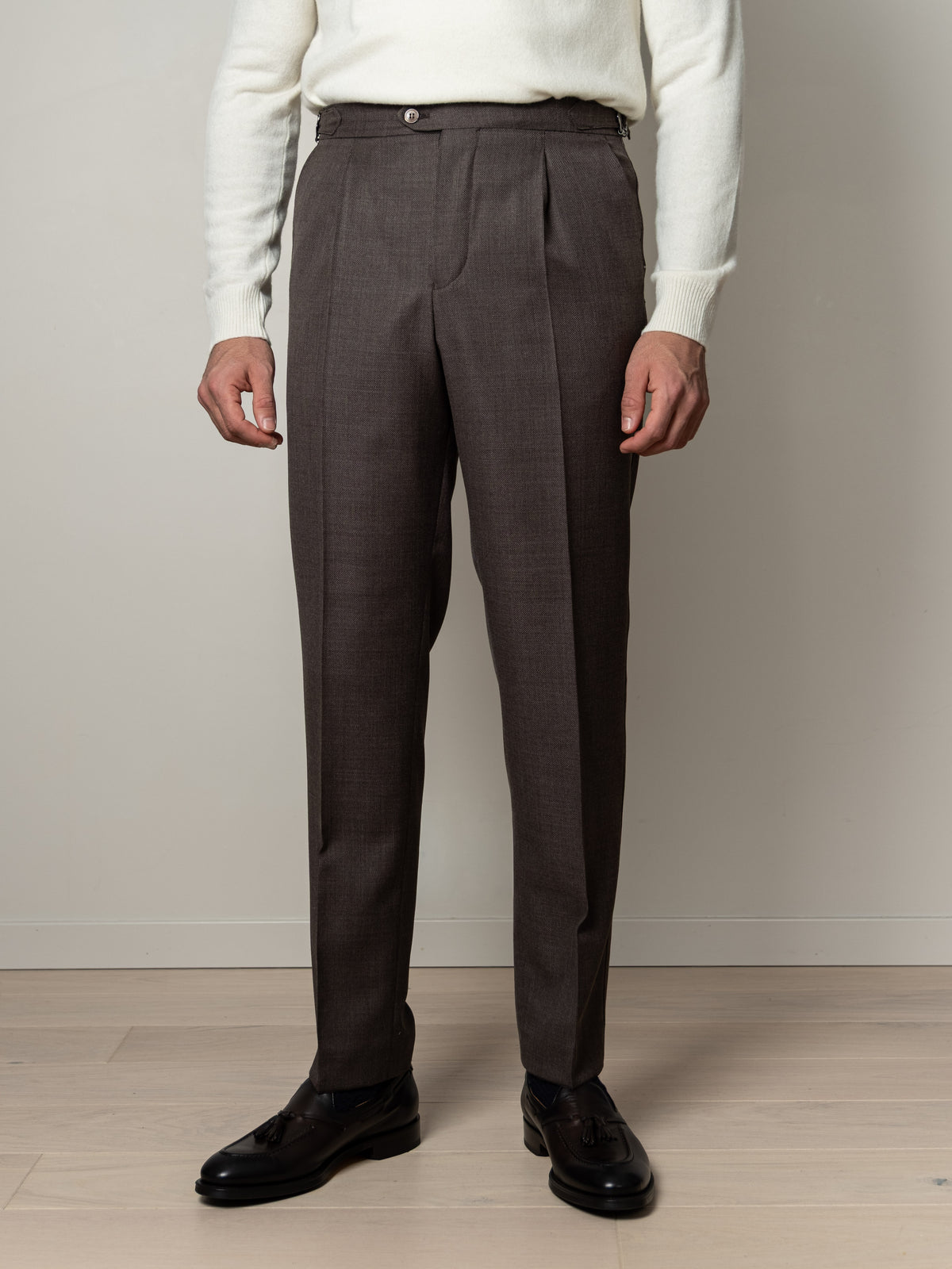 N Prato Wool Trousers Terra Brown