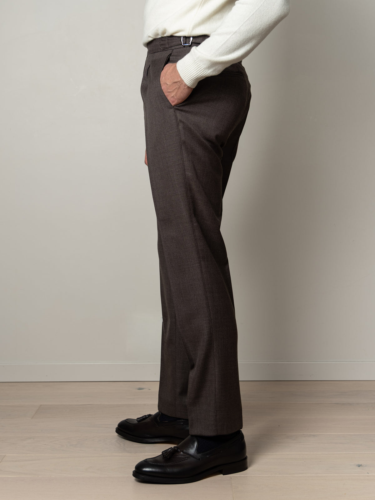 N Prato Wool Trousers Terra Brown