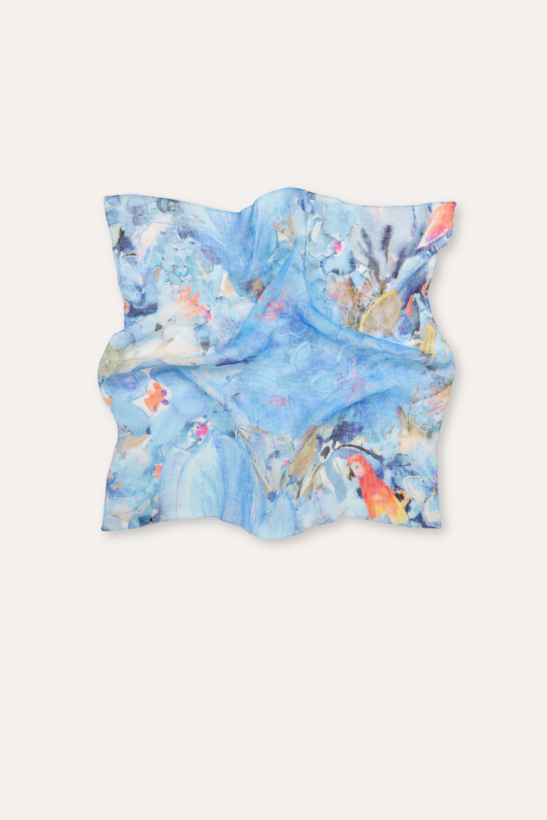 Nina Linen Scarf - Blå