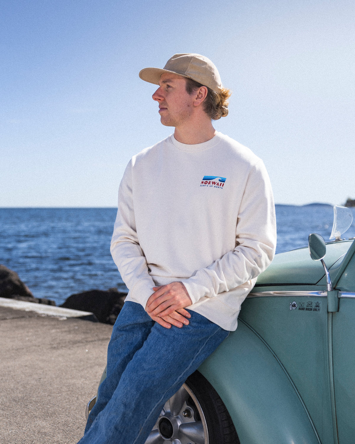 Surf's Up North Sweater Blå Naturlig fra Norwaii