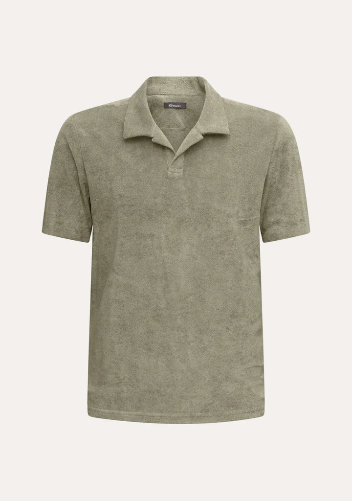 Riviera Terry Polo Short Sleeve Olive Green