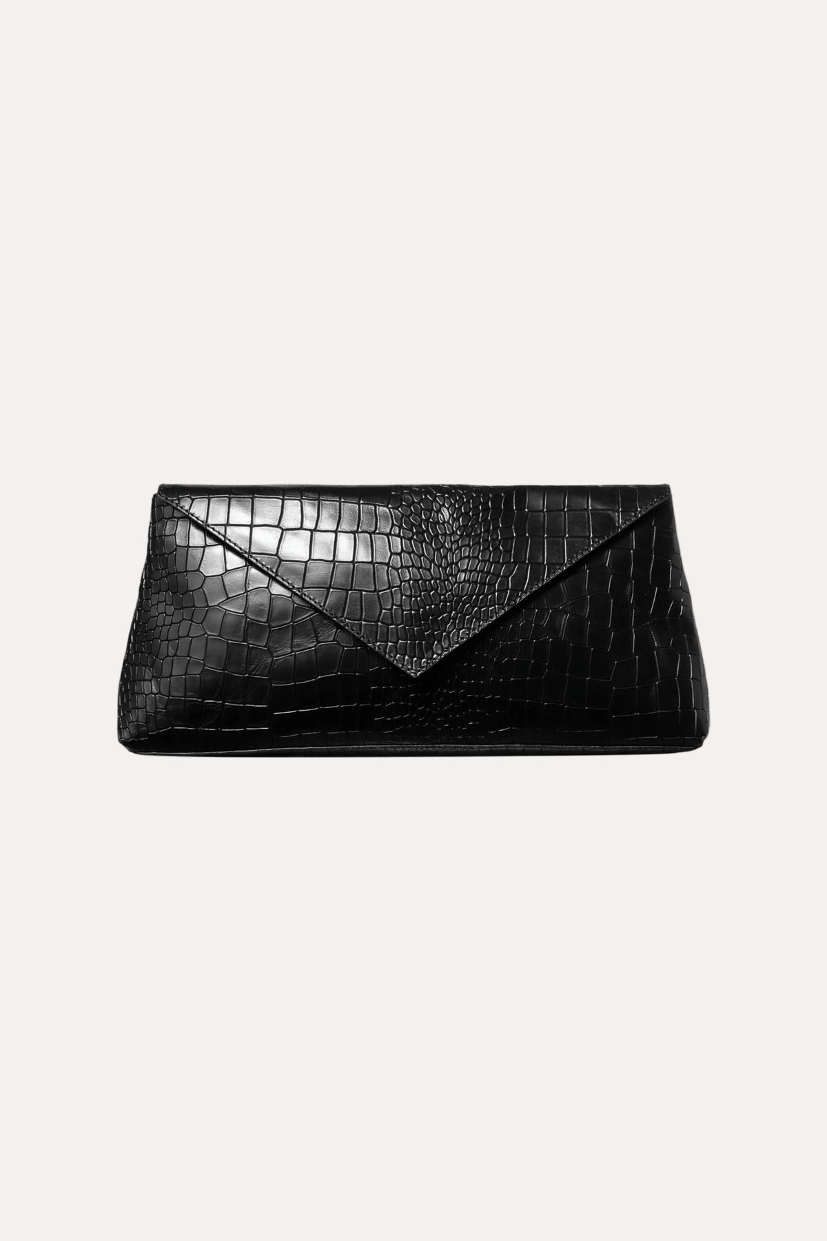 Onyx Clutch - Black croc