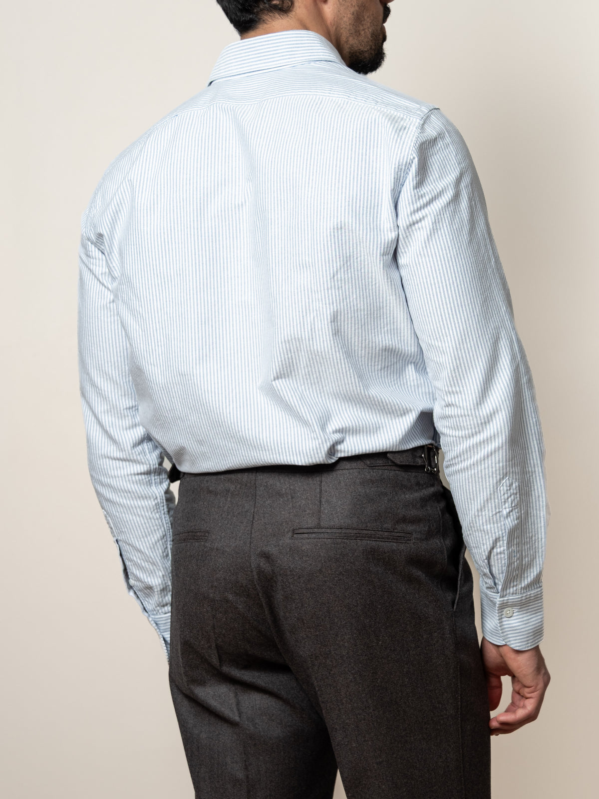 Oxford Cotton Shirt Light Blue Stripe