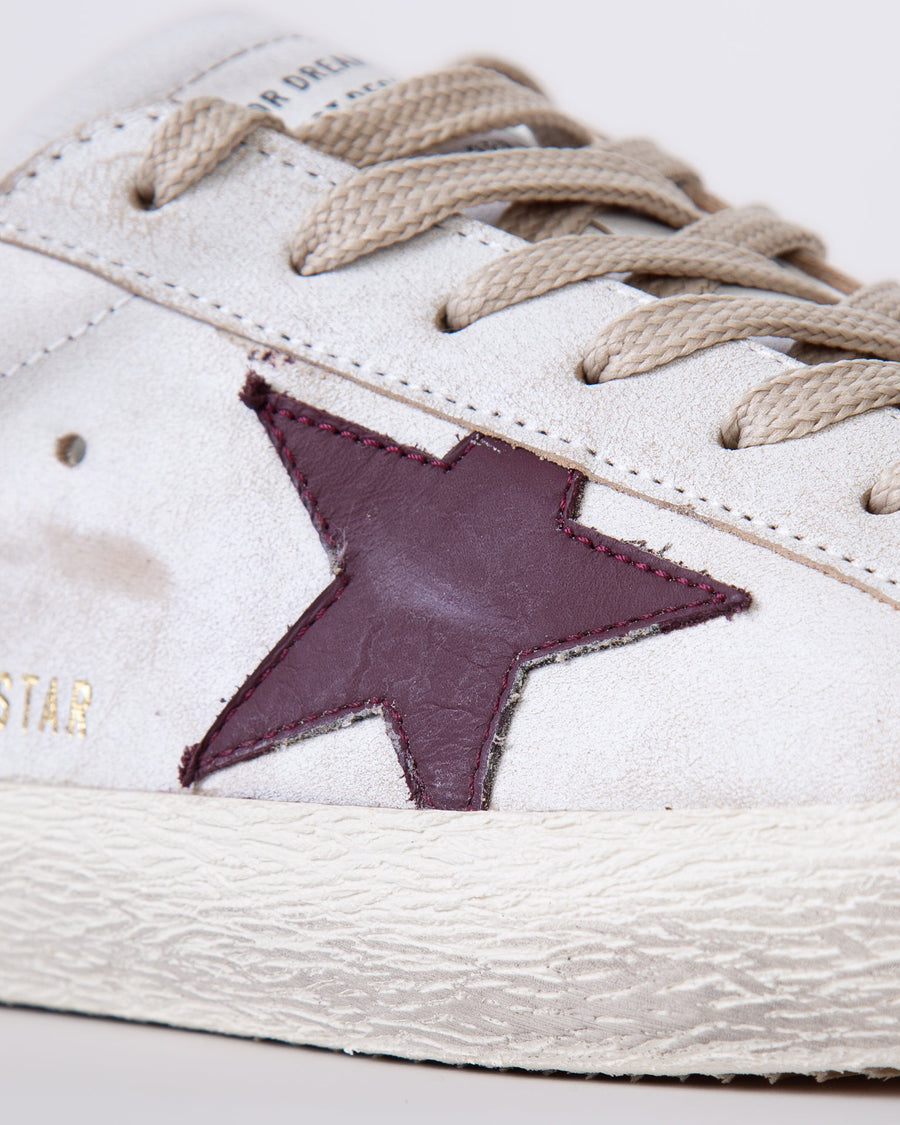 Golden Goose Super-Star White/Red - detaljbilde stjerne