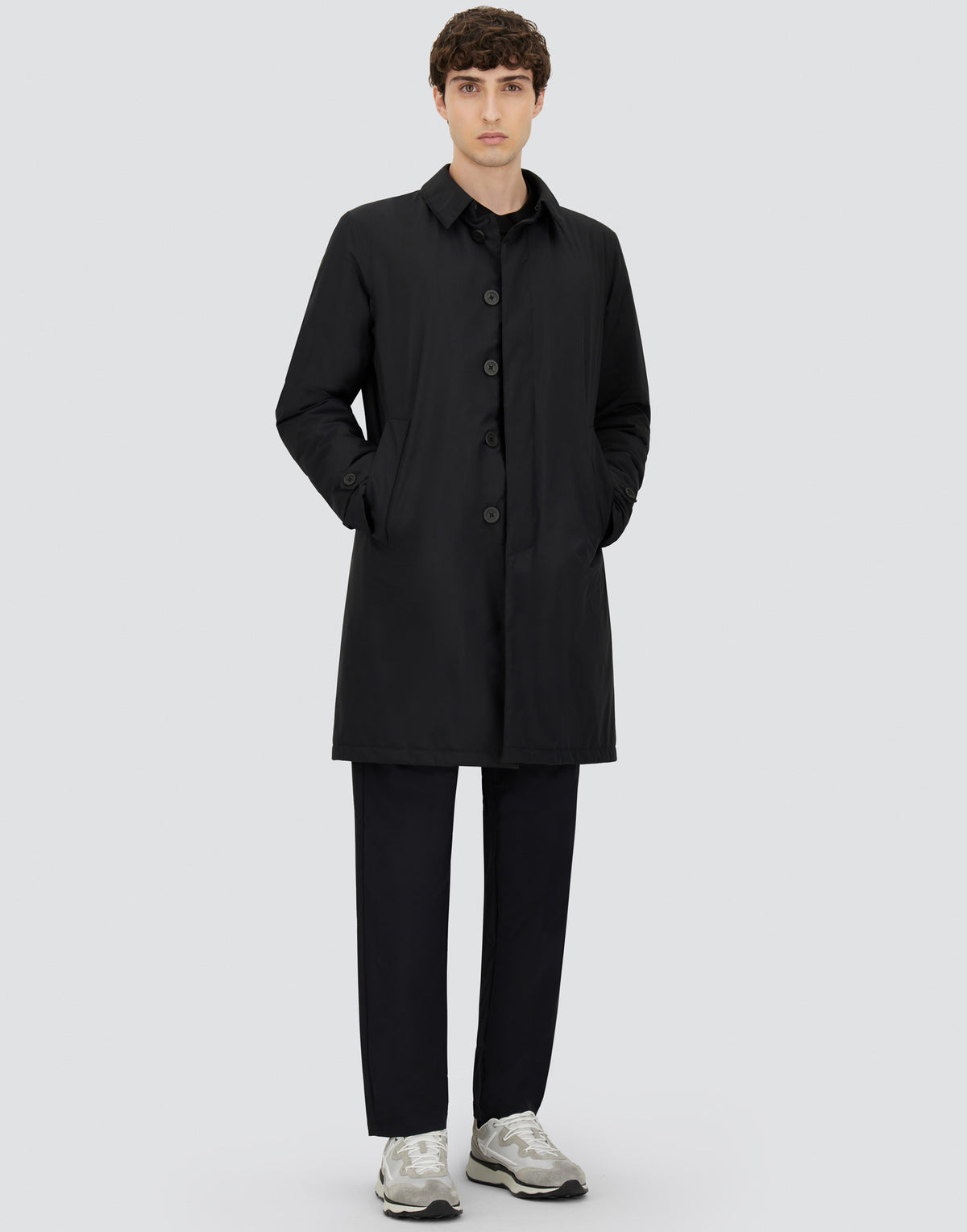 Down Trench Coat Black