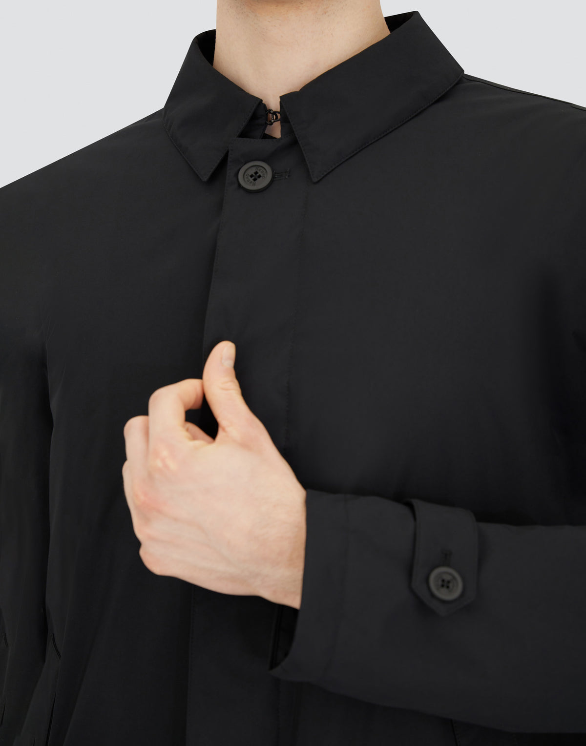 Down Trench Coat Black