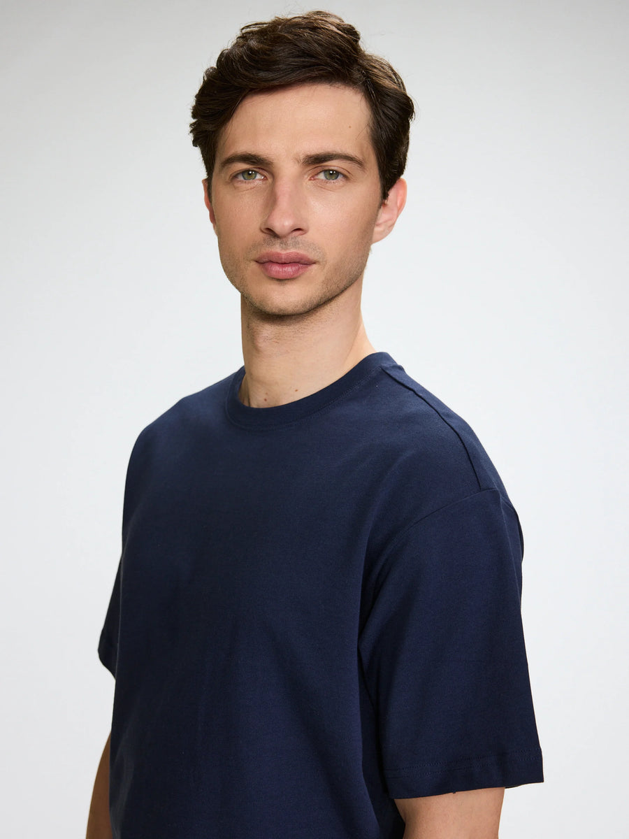 Organic Cotton Oversized T-Shirt Blue