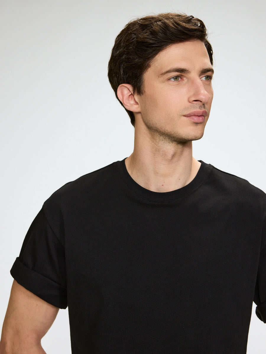 Organic Cotton Relaxed T-Shirt Black