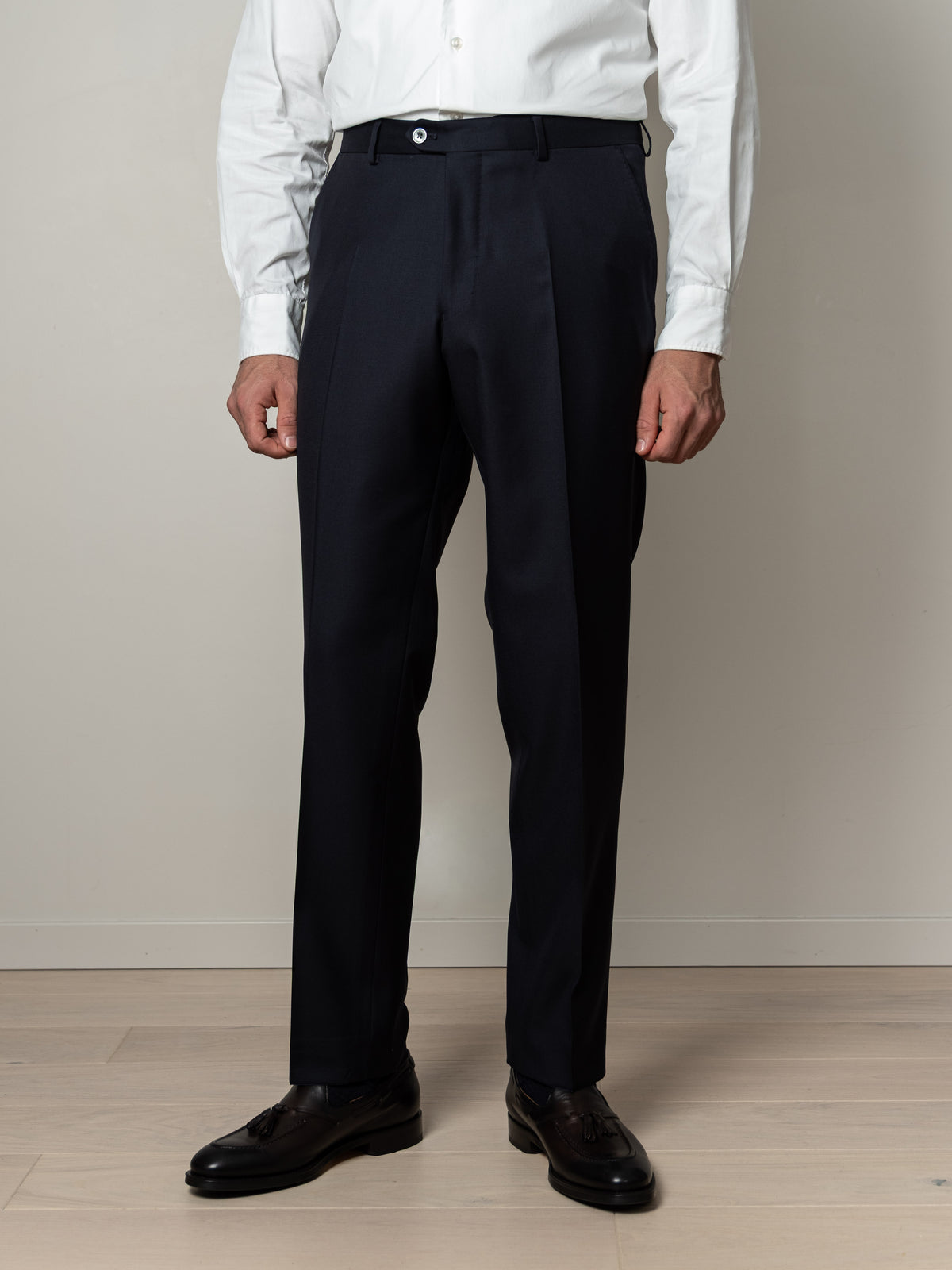 Pagani Wool Trousers Peacoat Blue