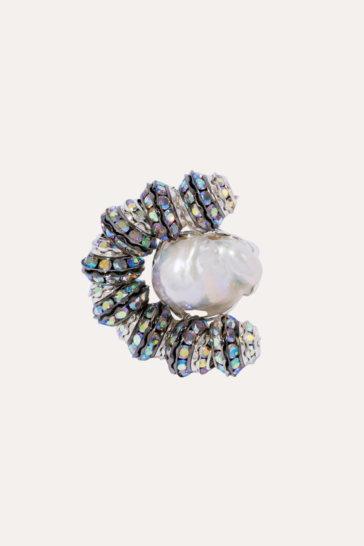 Scallop Ring Smoky Quartz