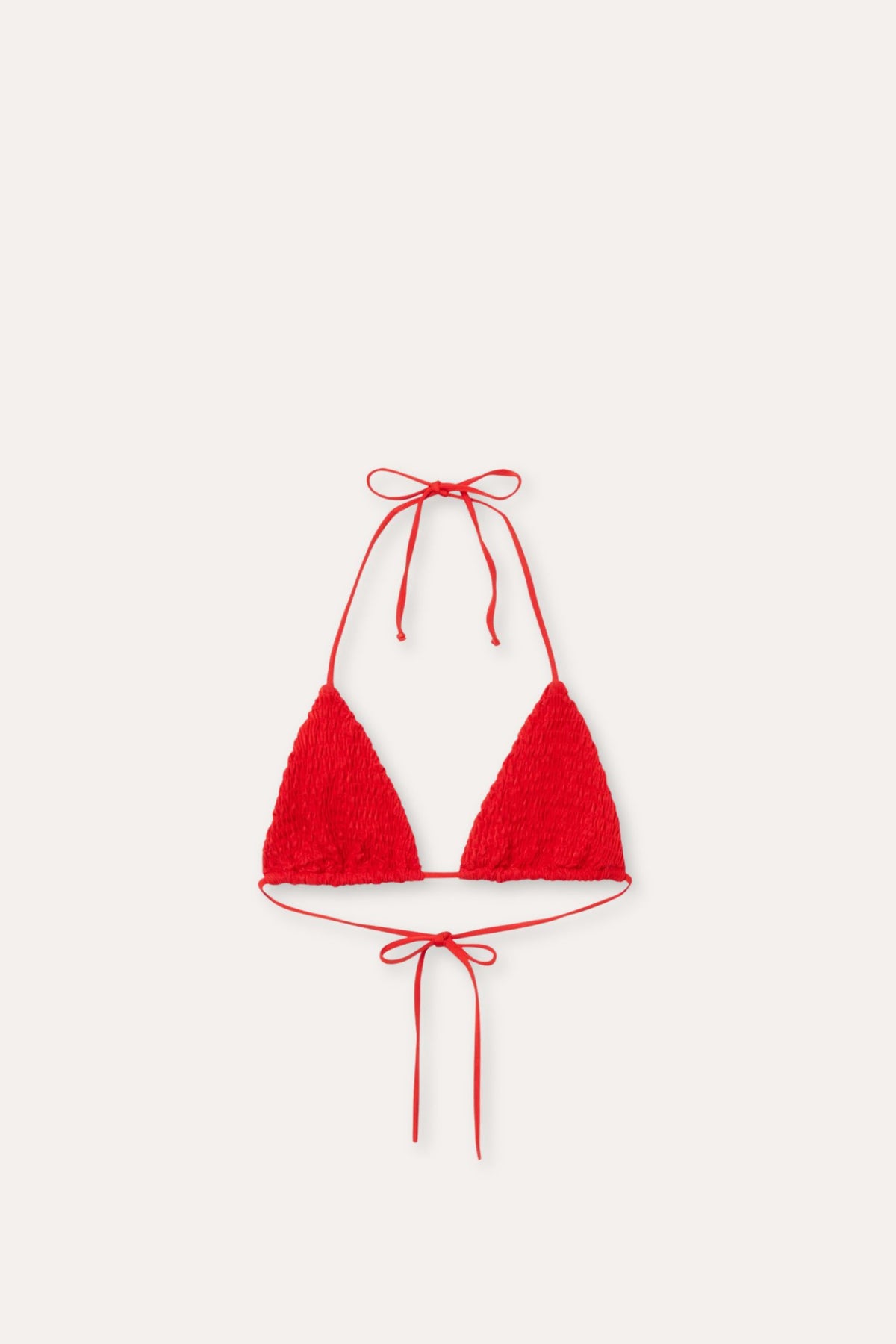 Clean smocked top - red