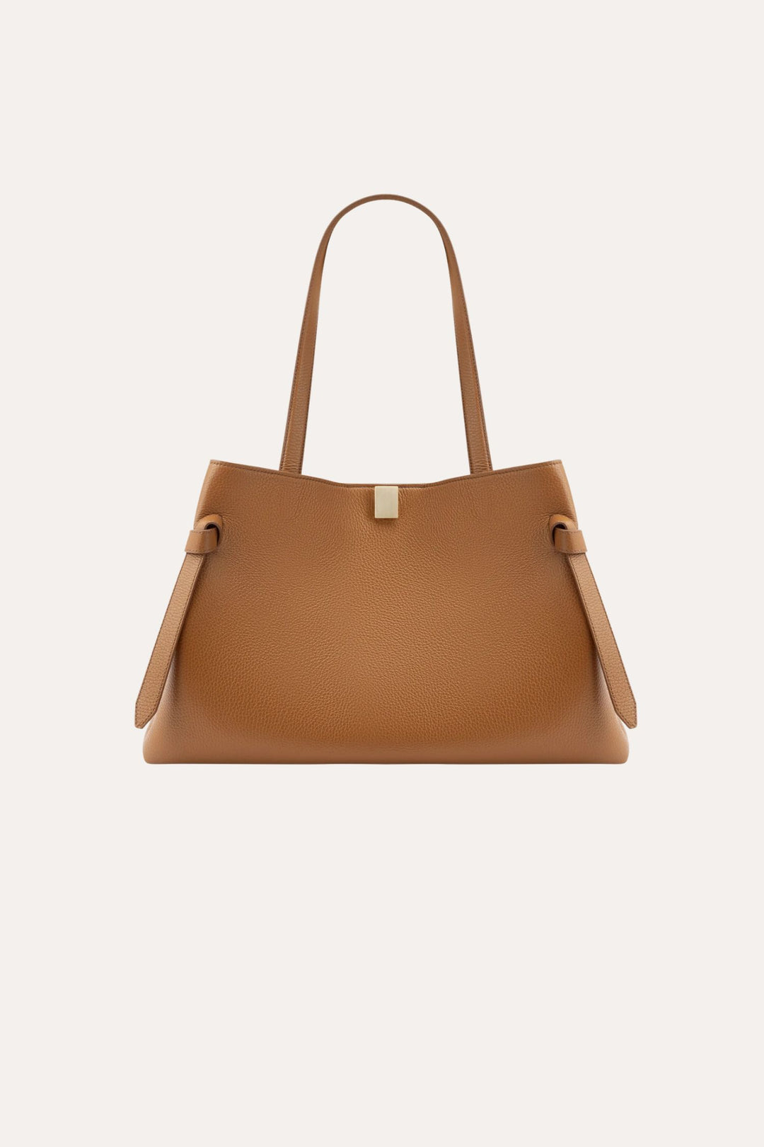 Gyoza Tote- Hazel Pebble Grain Leather