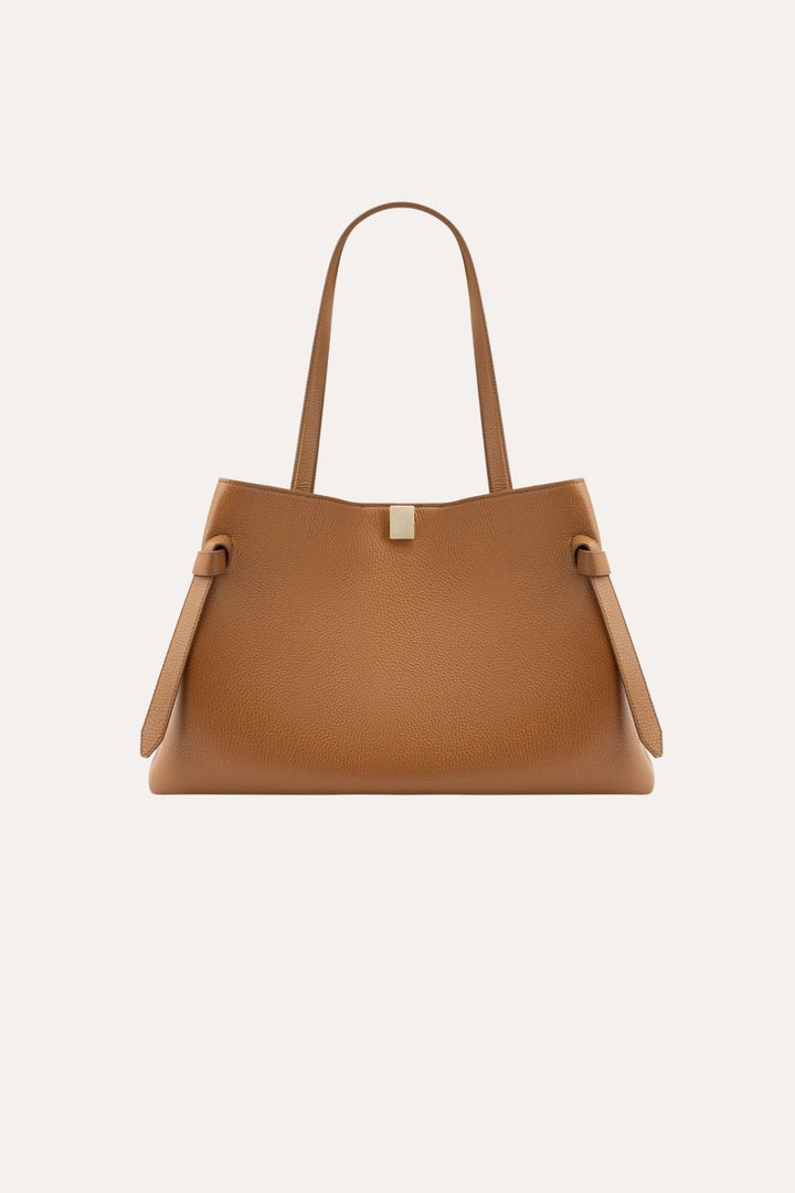 Gyoza Tote- Hazel Pebble Grain Leather