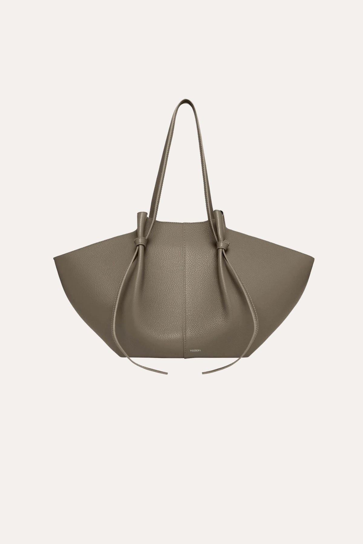 Large Mochi- Taupe Pebble Grained Leather