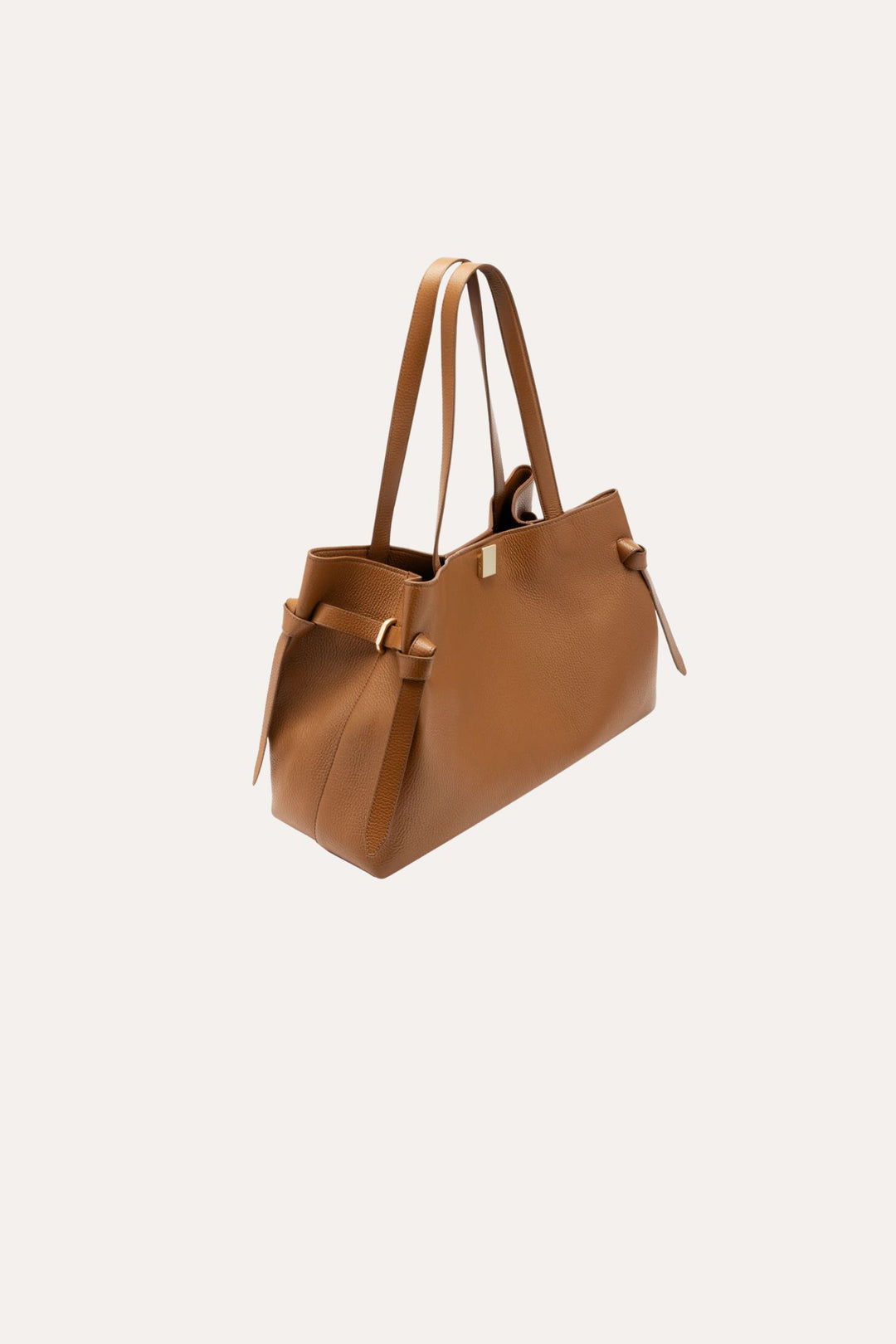 Gyoza Tote- Hazel Pebble Grain Leather