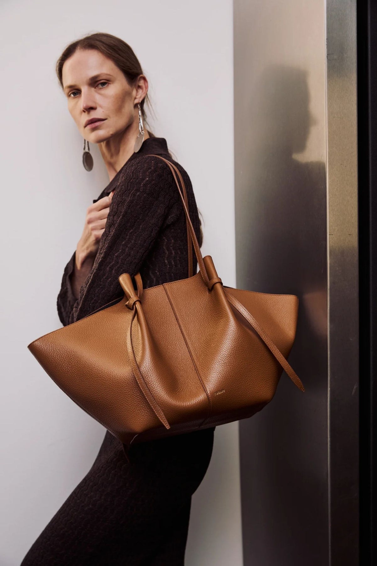 Large Mochi- Hazel Pebble Grained Leather