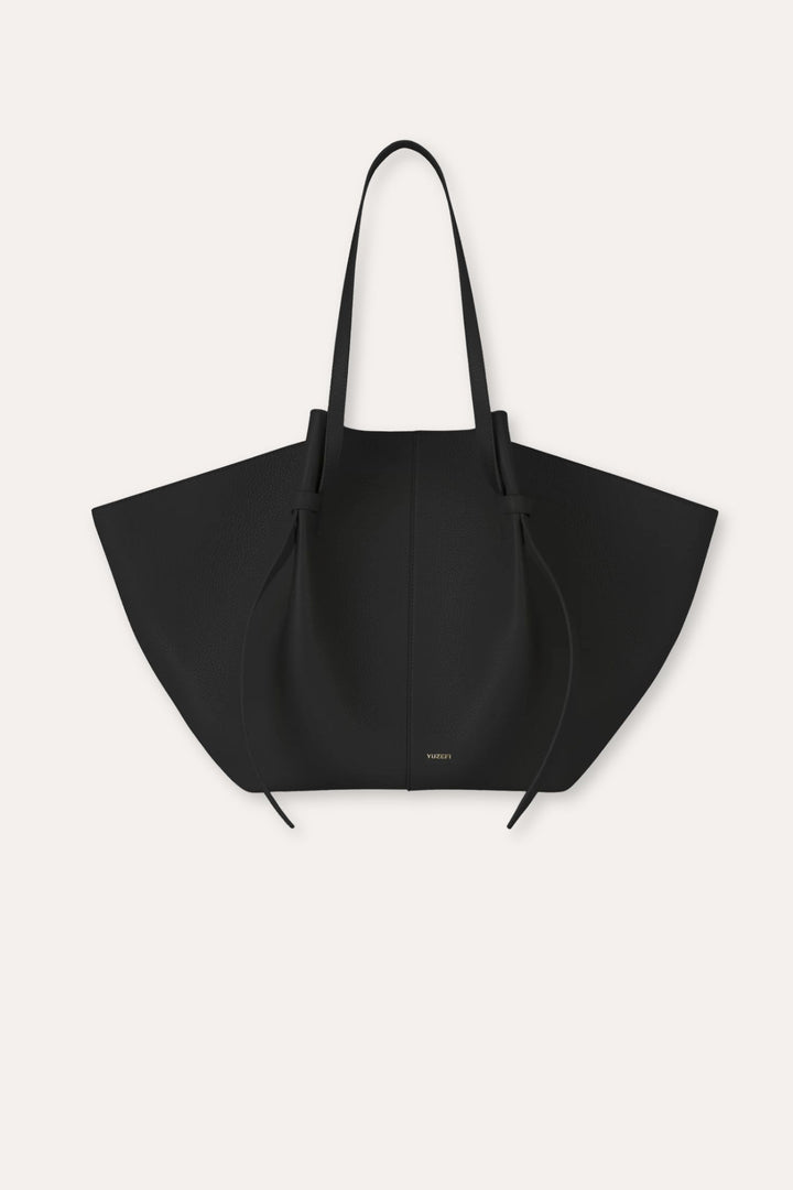 XL Mochi - Black Pebble Grained Leather