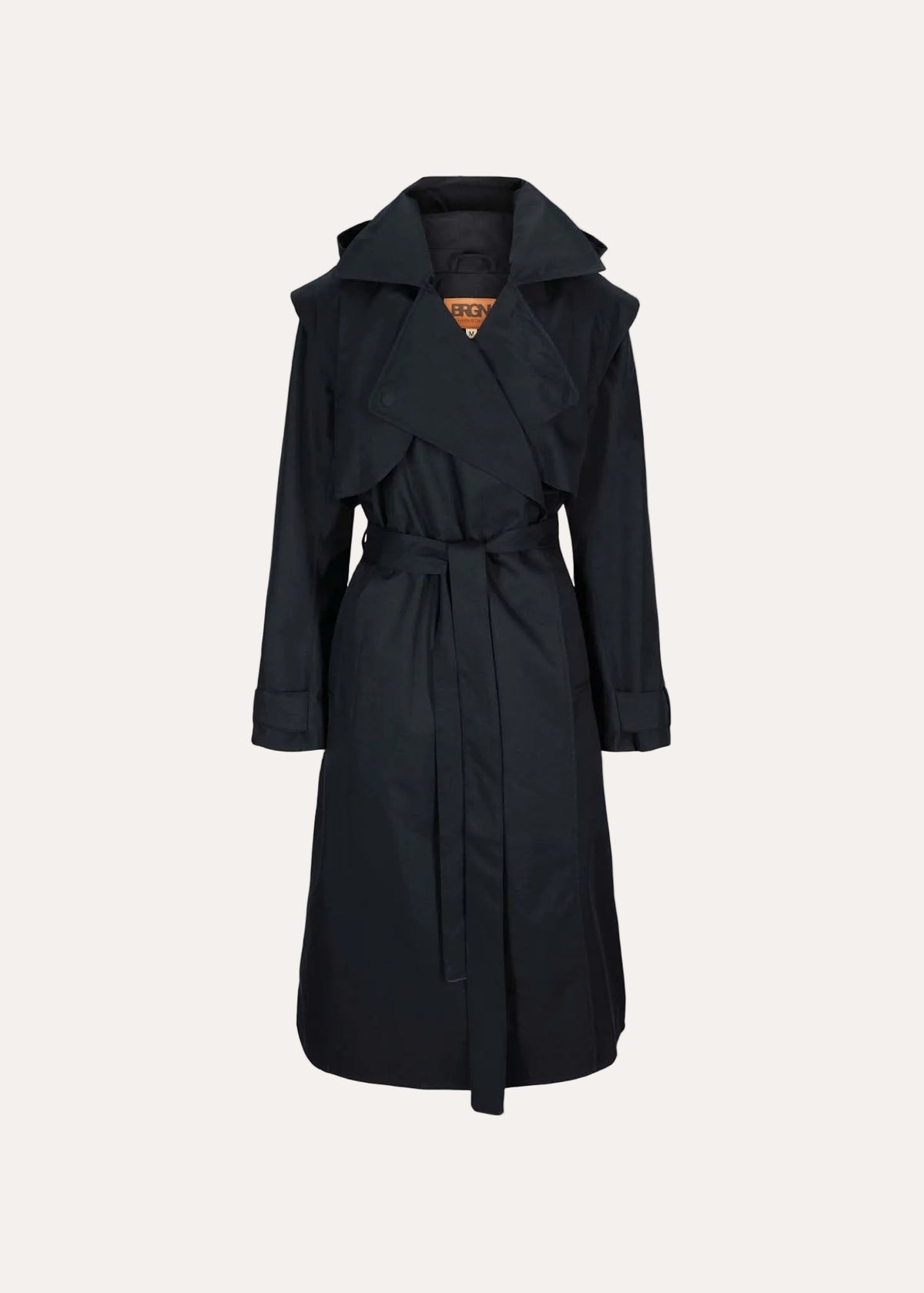 Regndråpe Trench Coat New Black packshot
