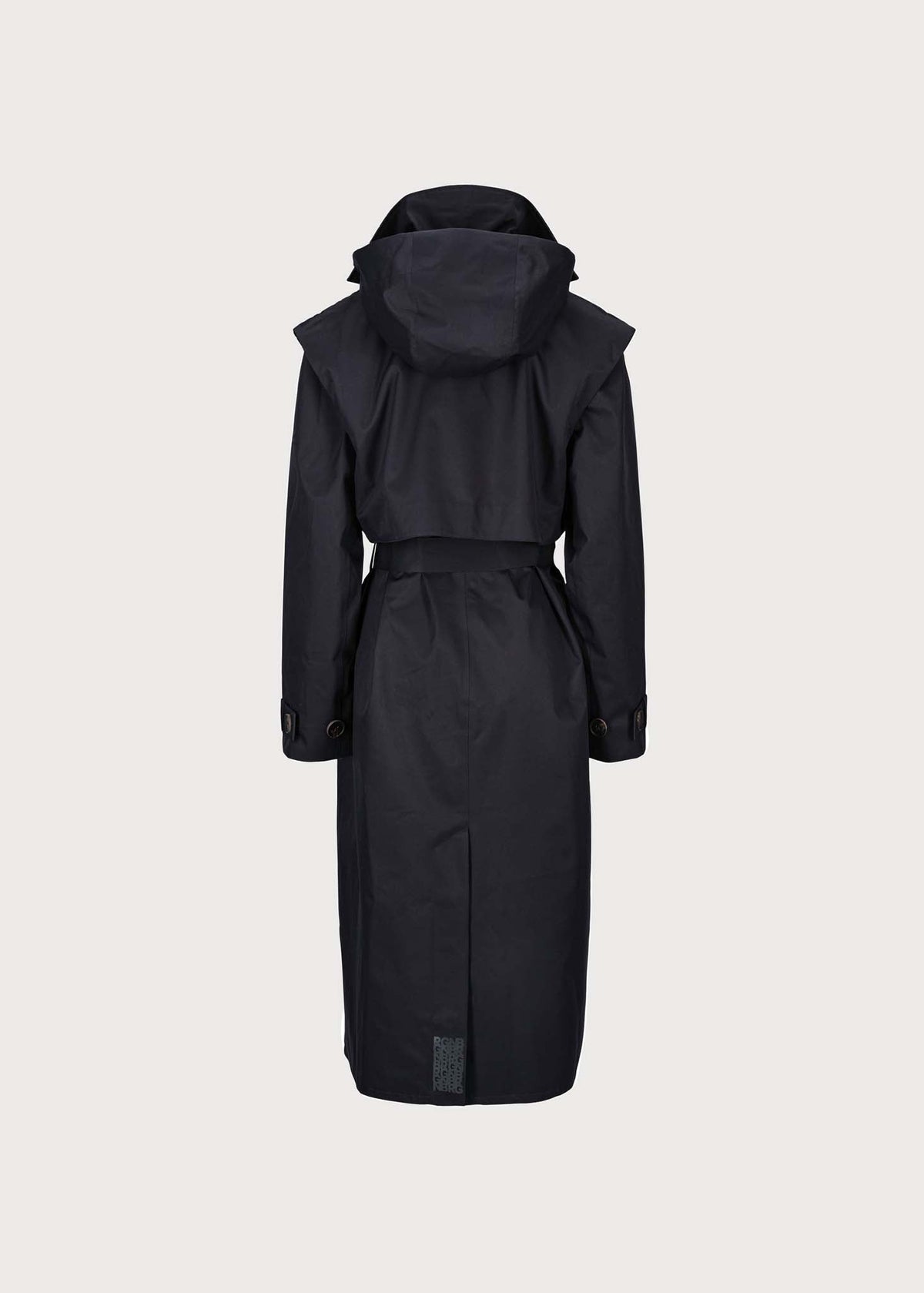 Regndråpe Trench Coat New Black bak