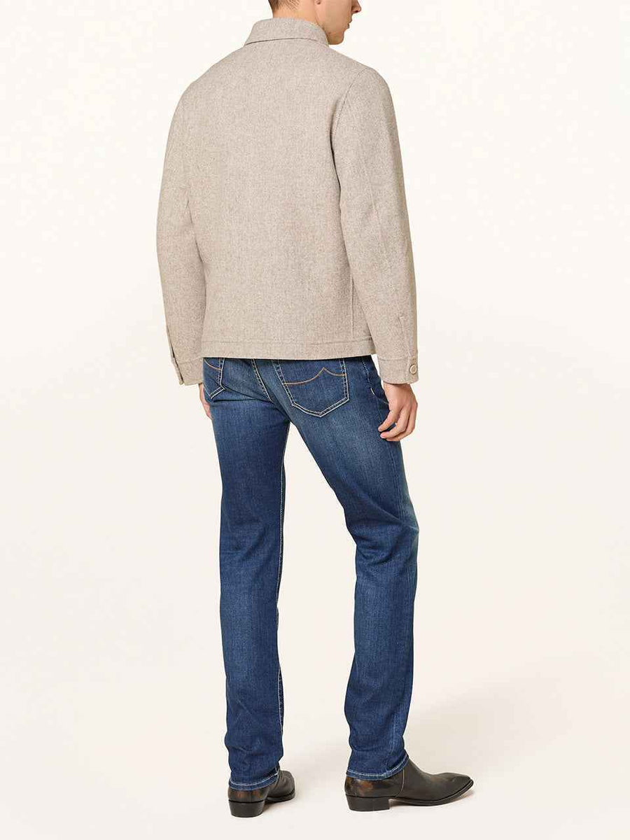 Bard Slim Fit Jeans Medium Blue - modellbilde