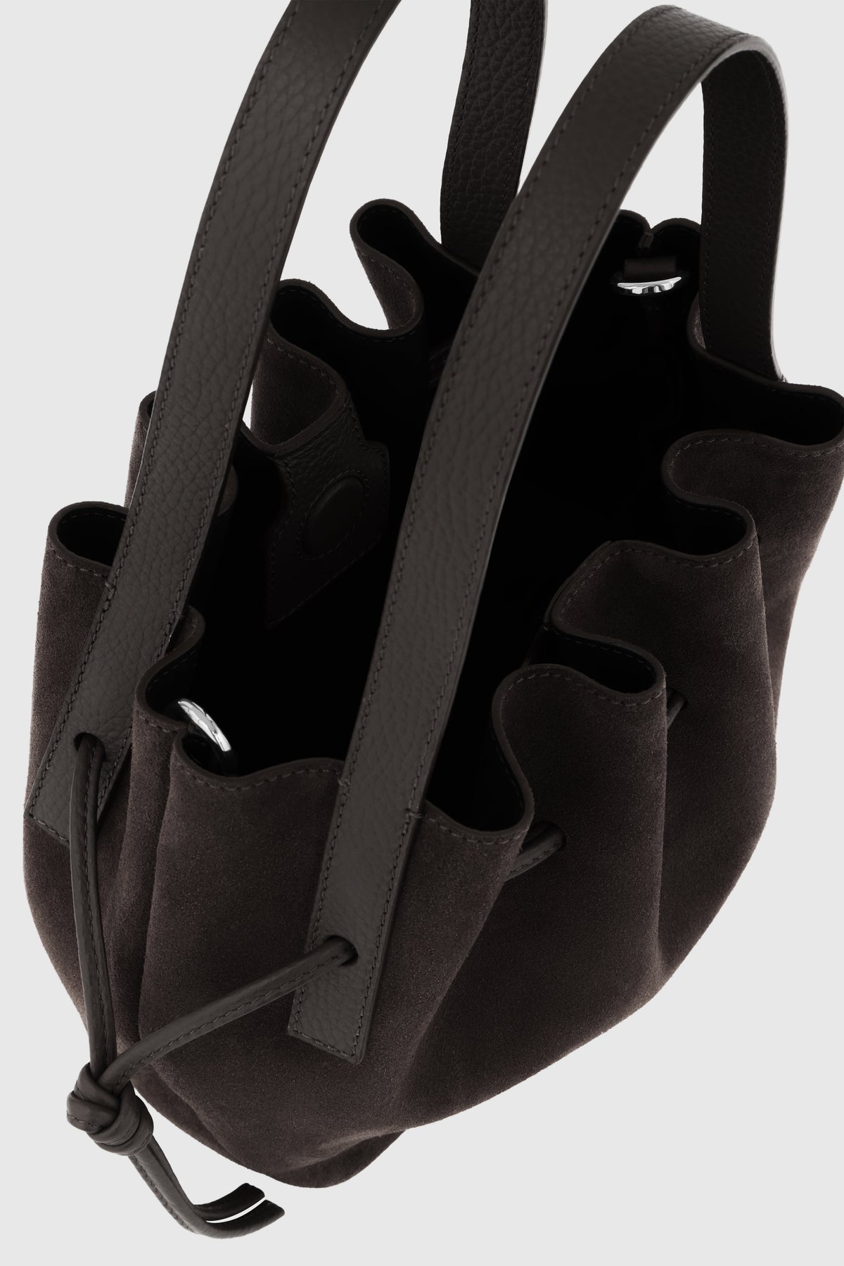 Yuzefi Mini Scallop Tote Ganache Suede
