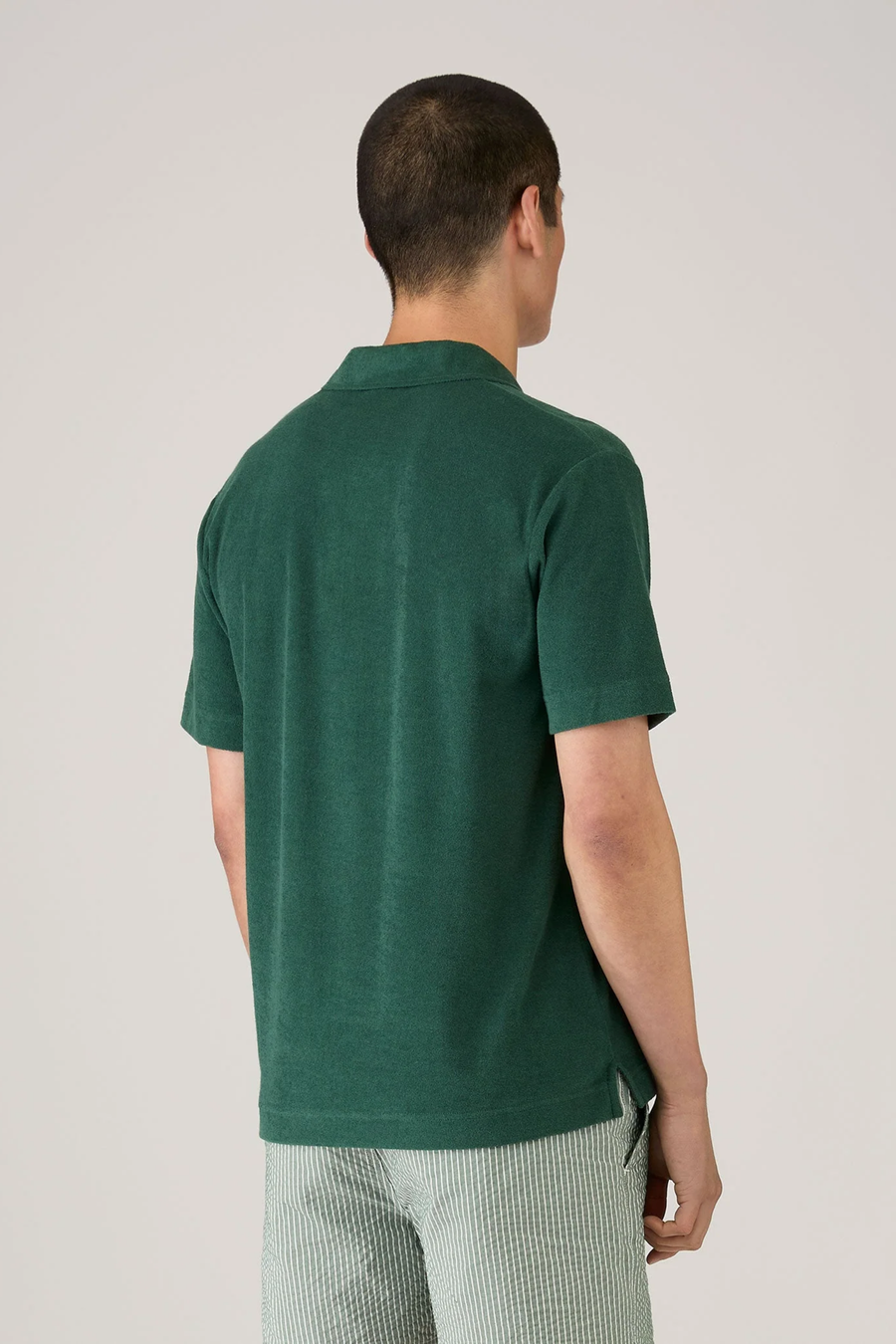 SS Towelling Polo Forest Green