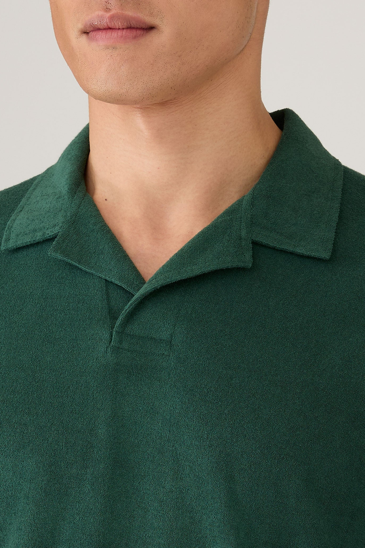 SS Towelling Polo Forest Green