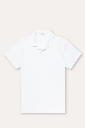 SS Towelling Polo Shirt White
