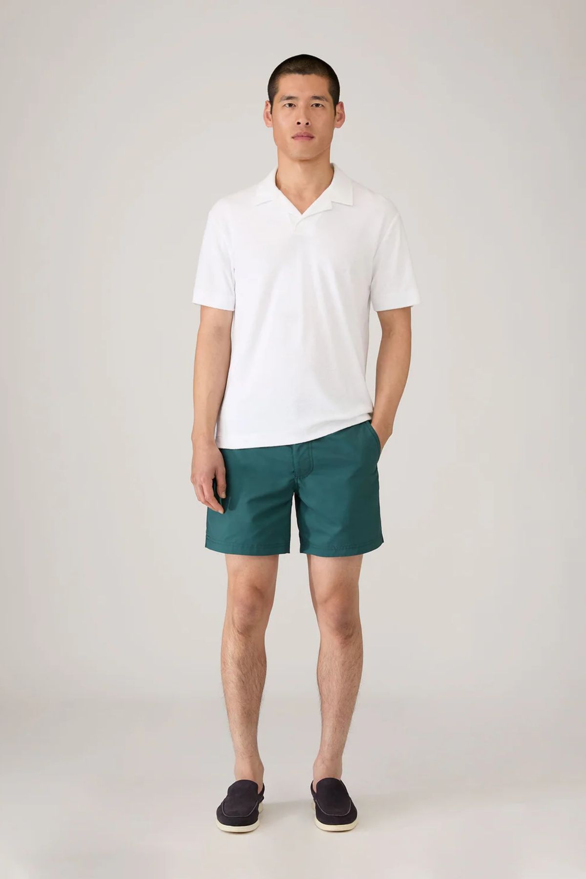 SS Towelling Polo Shirt White
