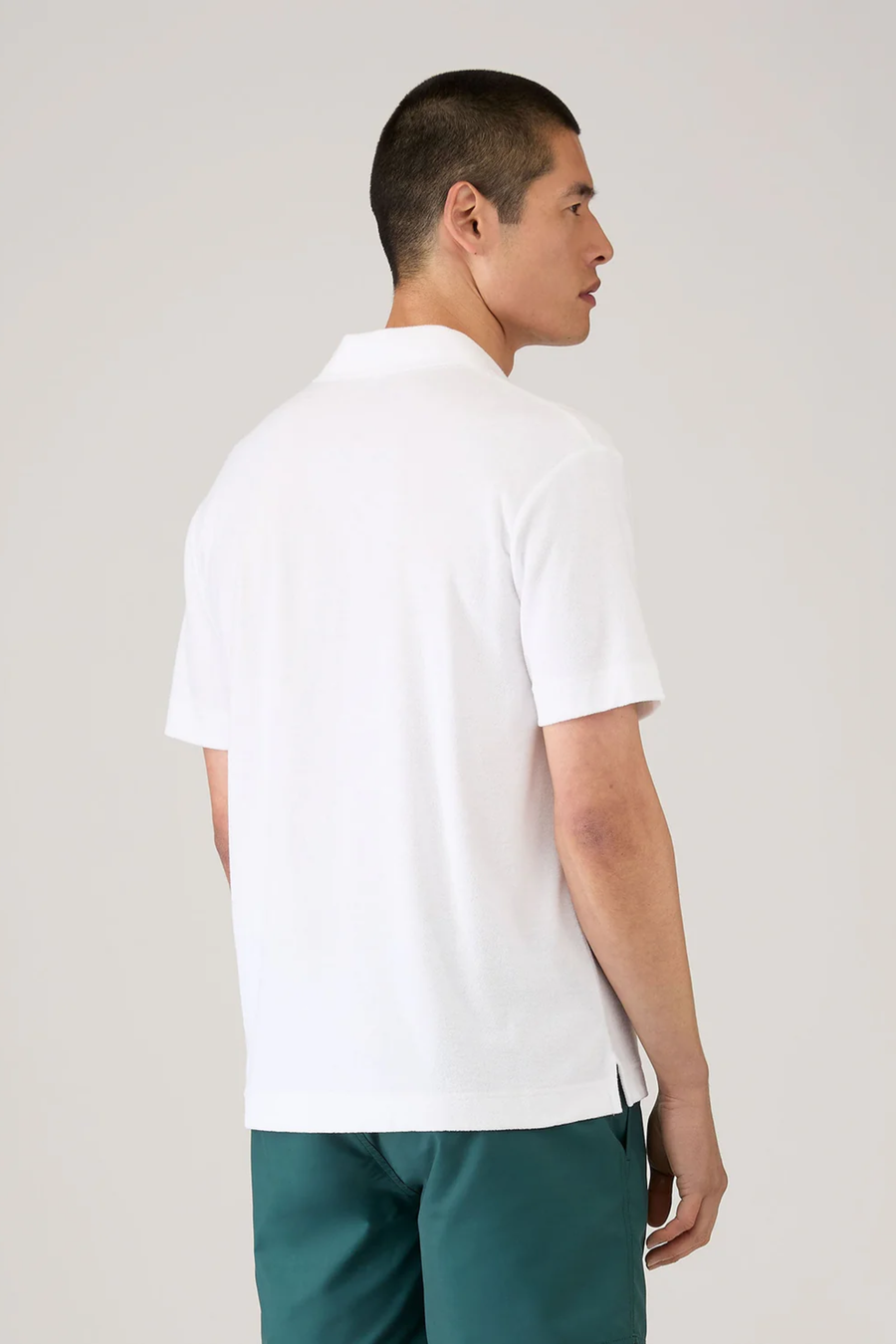 SS Towelling Polo Shirt White