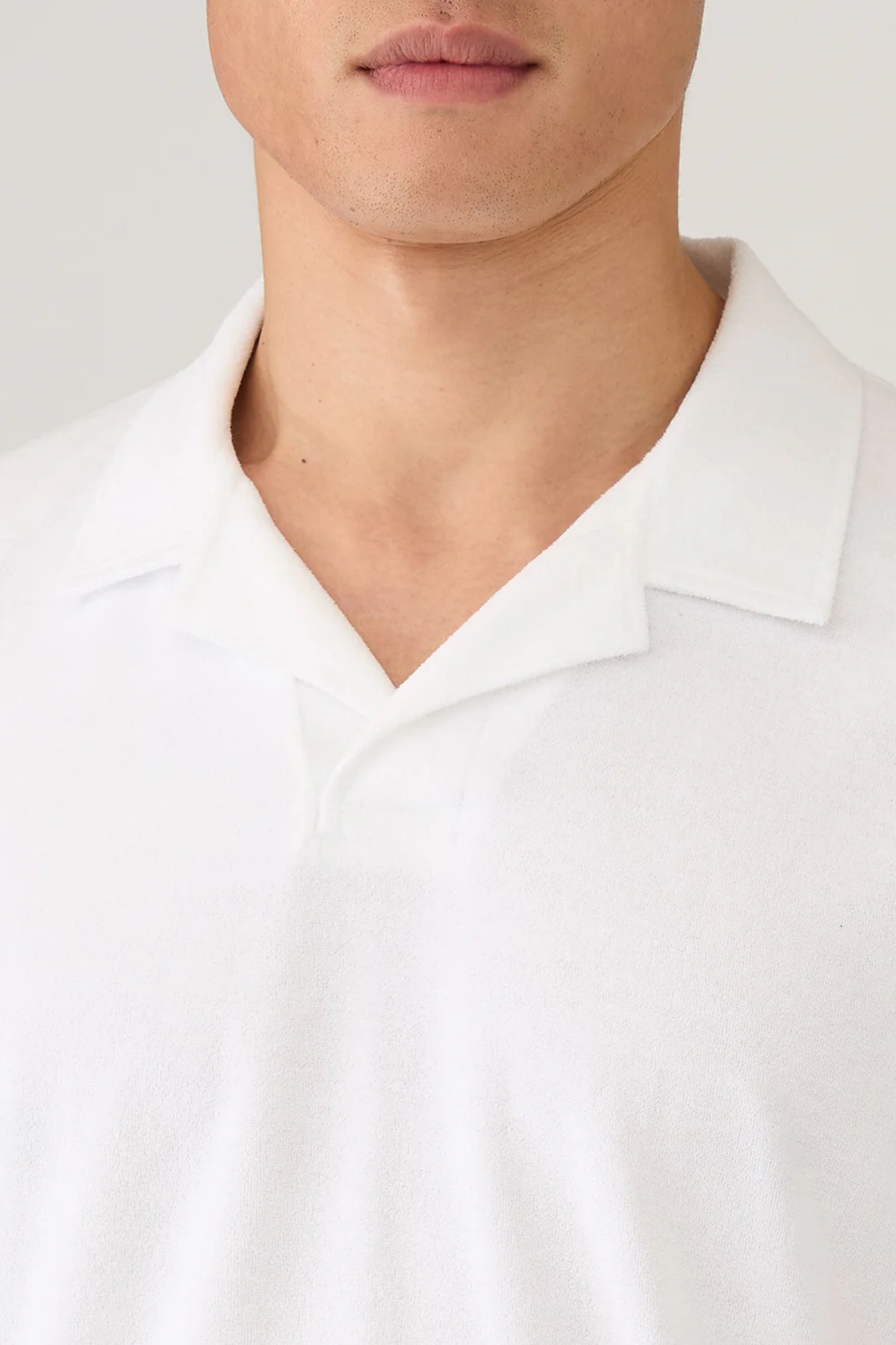 SS Towelling Polo Shirt White