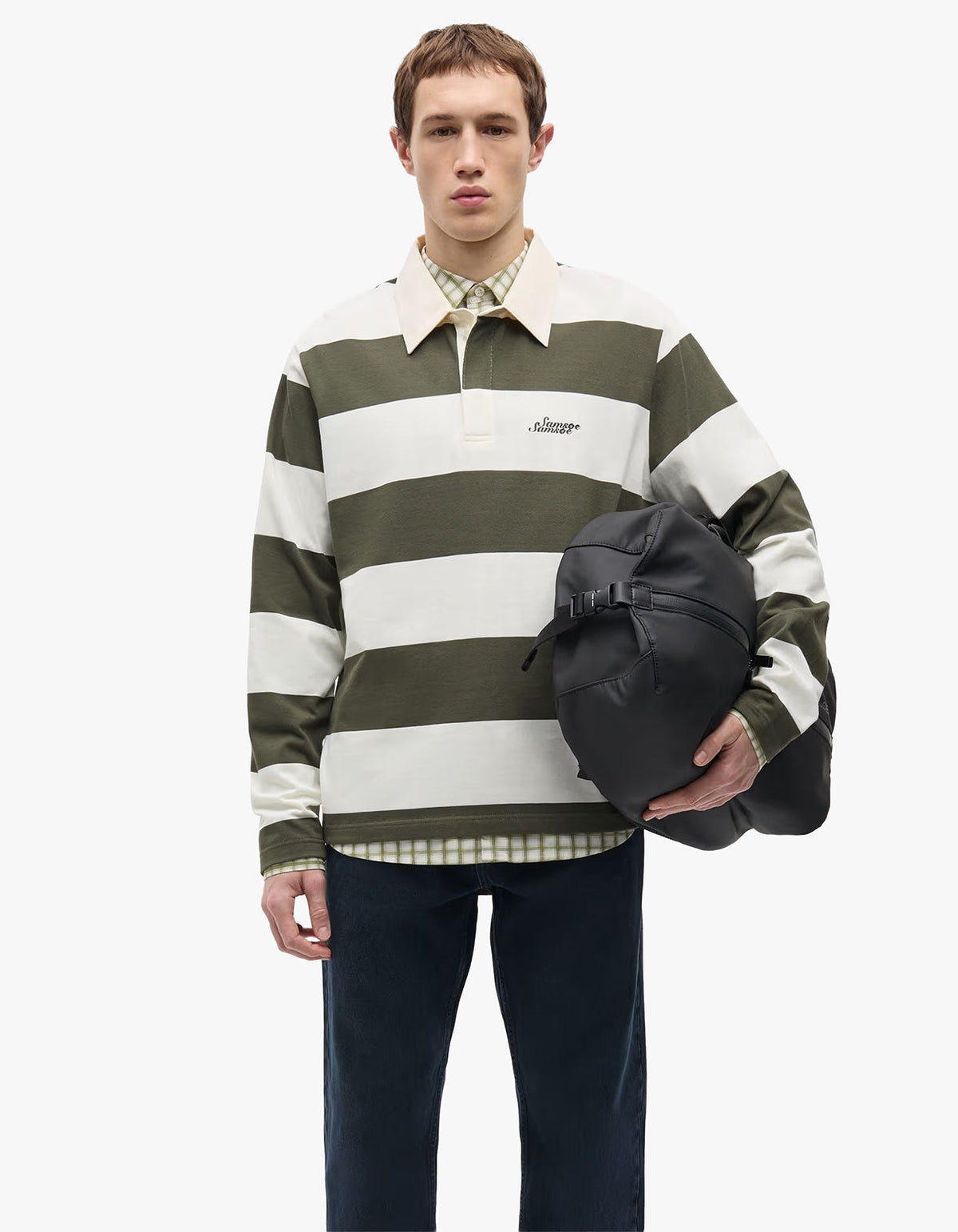 Sakevin x Polo LS Forest Night Stripe