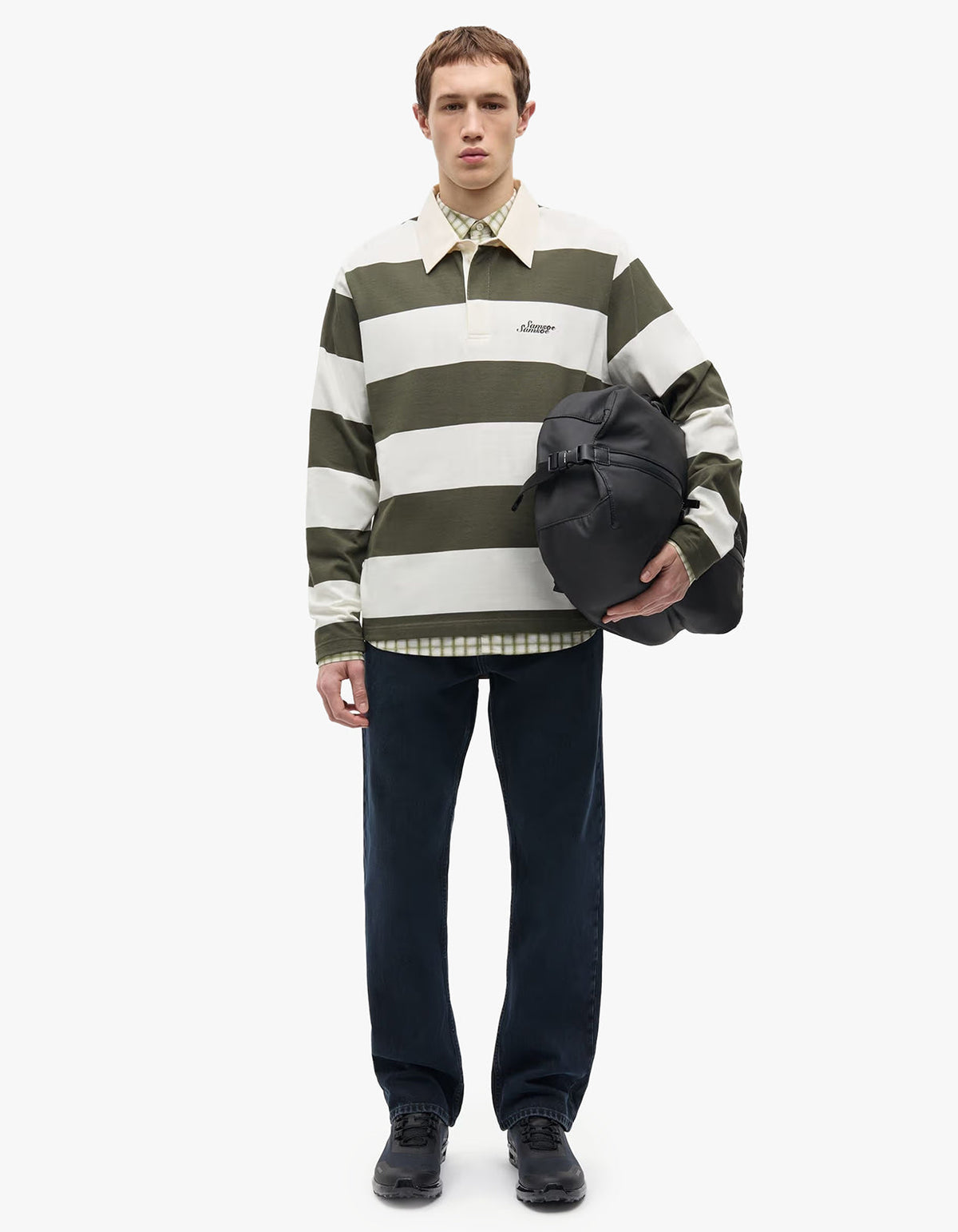 Sakevin x Polo LS Forest Night Stripe