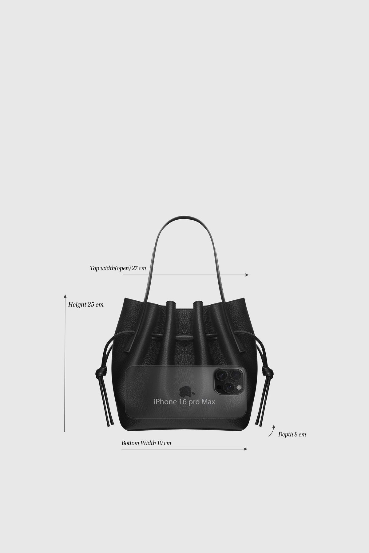 Mini Scallop Tote Ganache Suede