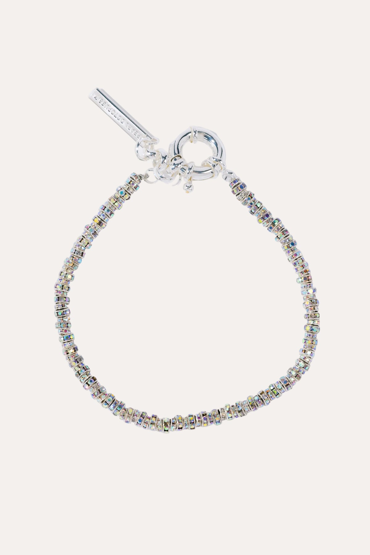 Skinny Diamond Anklet Silver