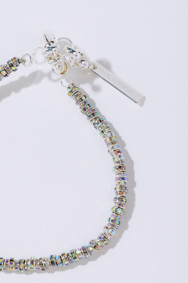 Skinny Diamond Anklet- Silver