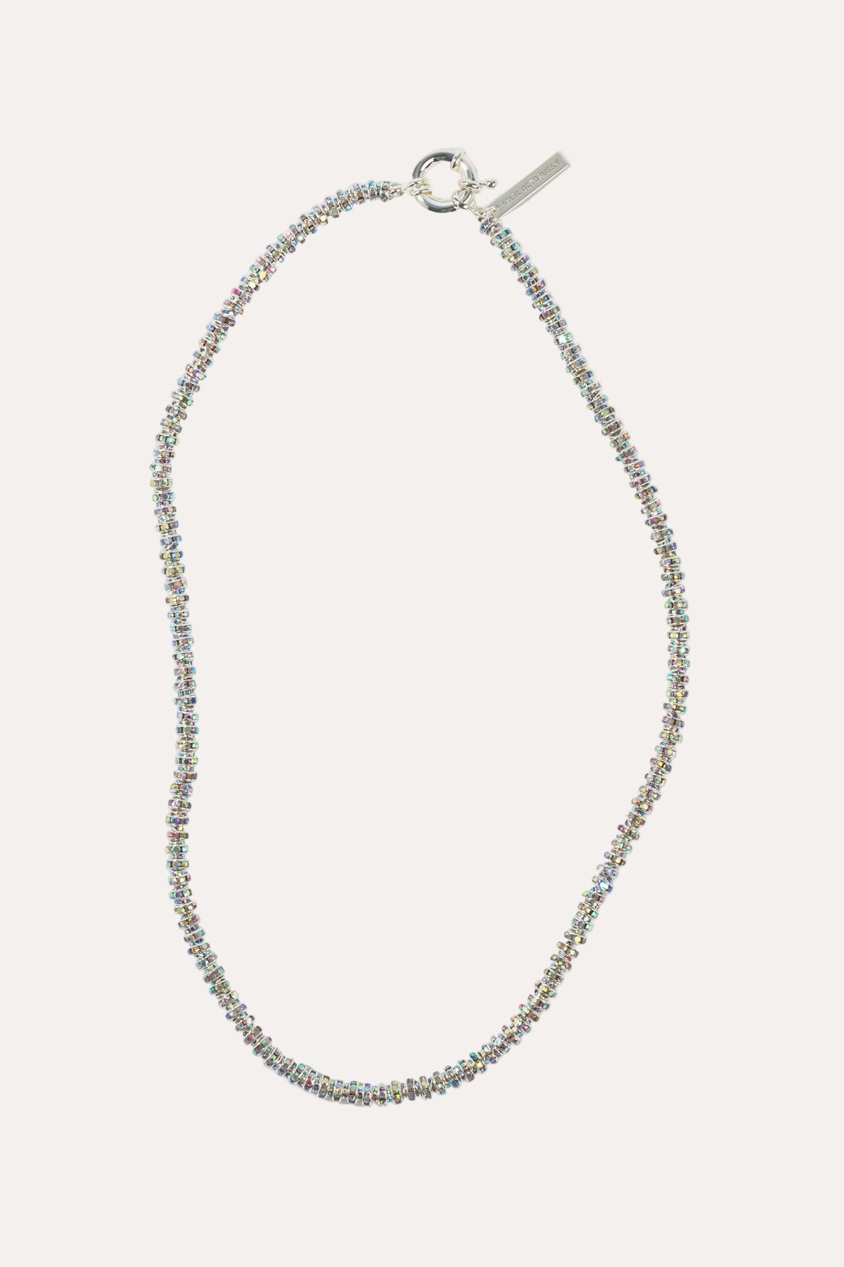 Skinny Diamond Necklace Long Silver