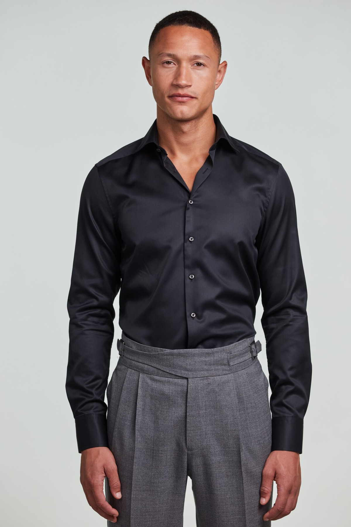 Slimline Twill Shirt Black