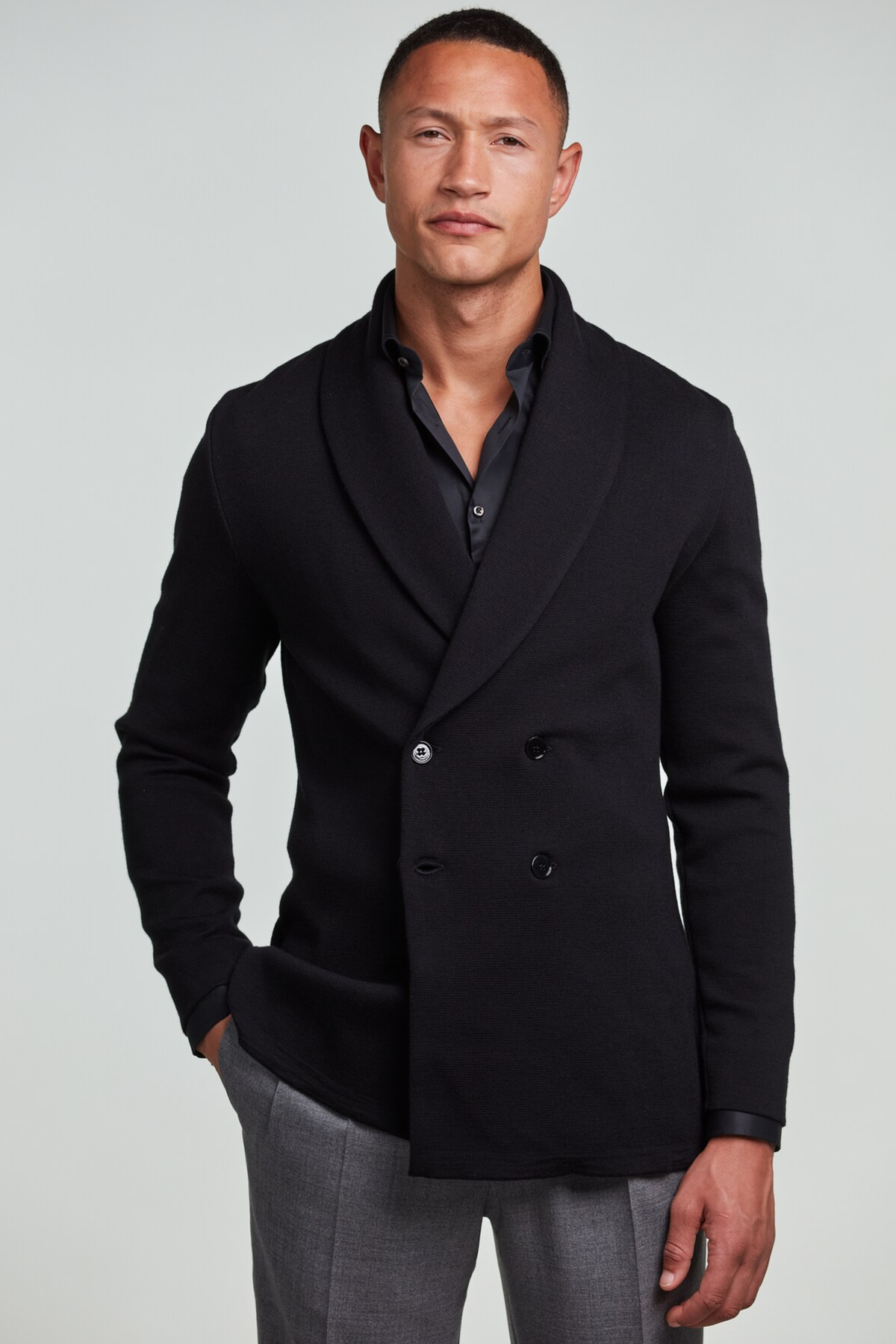 Slimline Twill Shirt Black