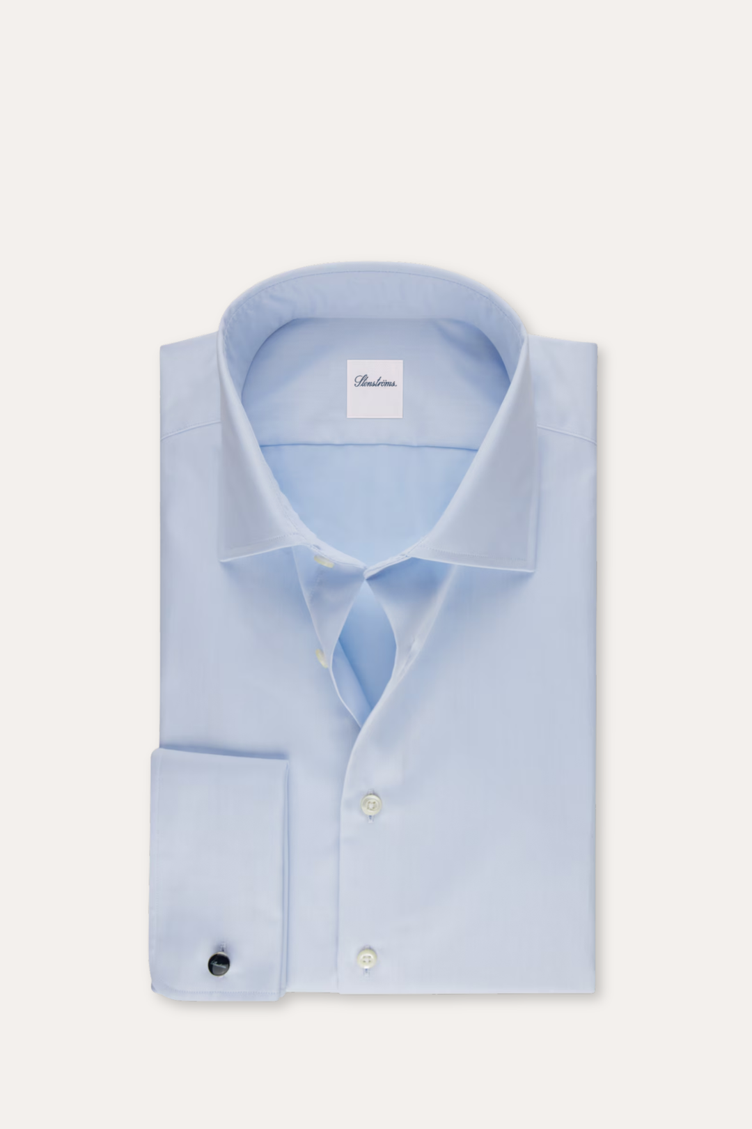 Slimline Twill Shirt French Cuffs Light Blue