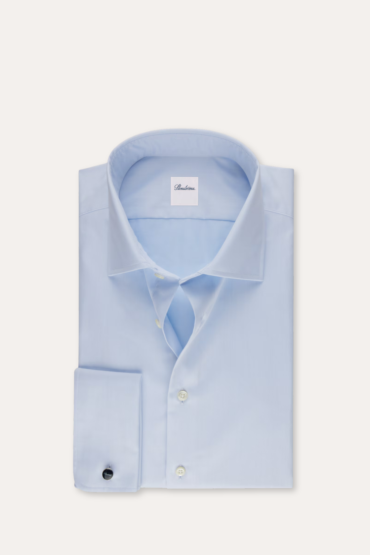 Slimline Twill Shirt French Cuffs Light Blue
