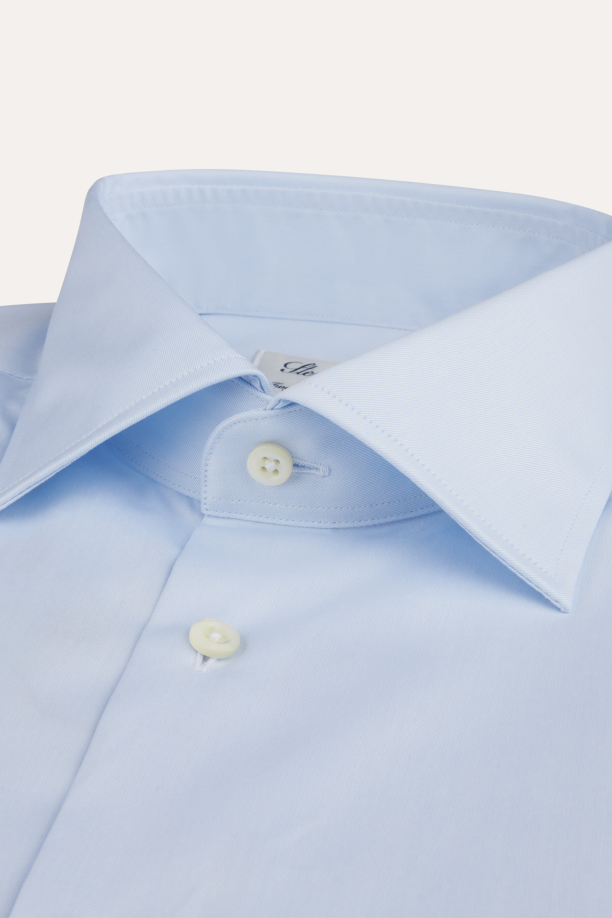 Slimline Twill Shirt French Cuffs Light Blue