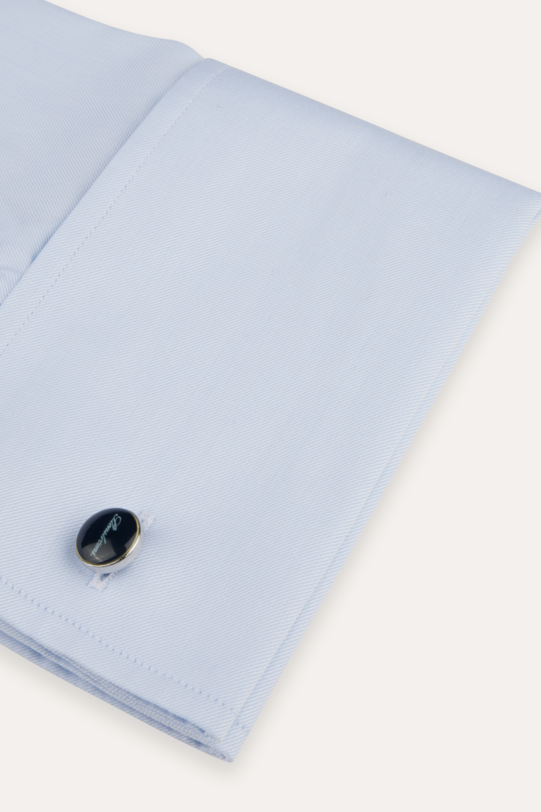 Slimline Twill Shirt French Cuffs Light Blue