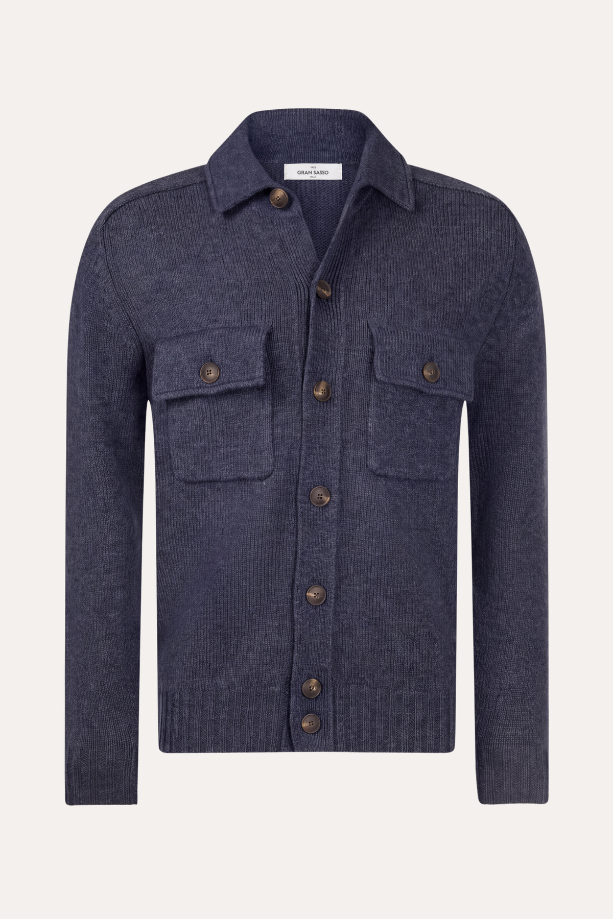 Super Geelong Jacket With Buttons And Shirt Collar Blue
