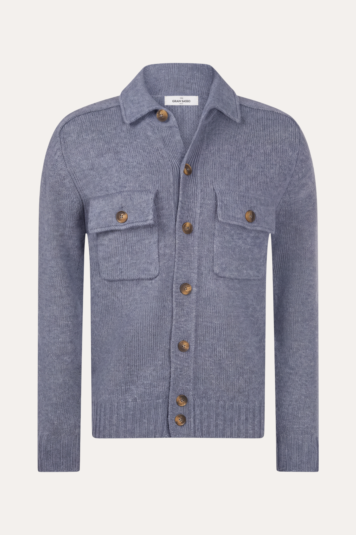 Super Geelong Jacket With Buttons And Shirt Collar Light Blue