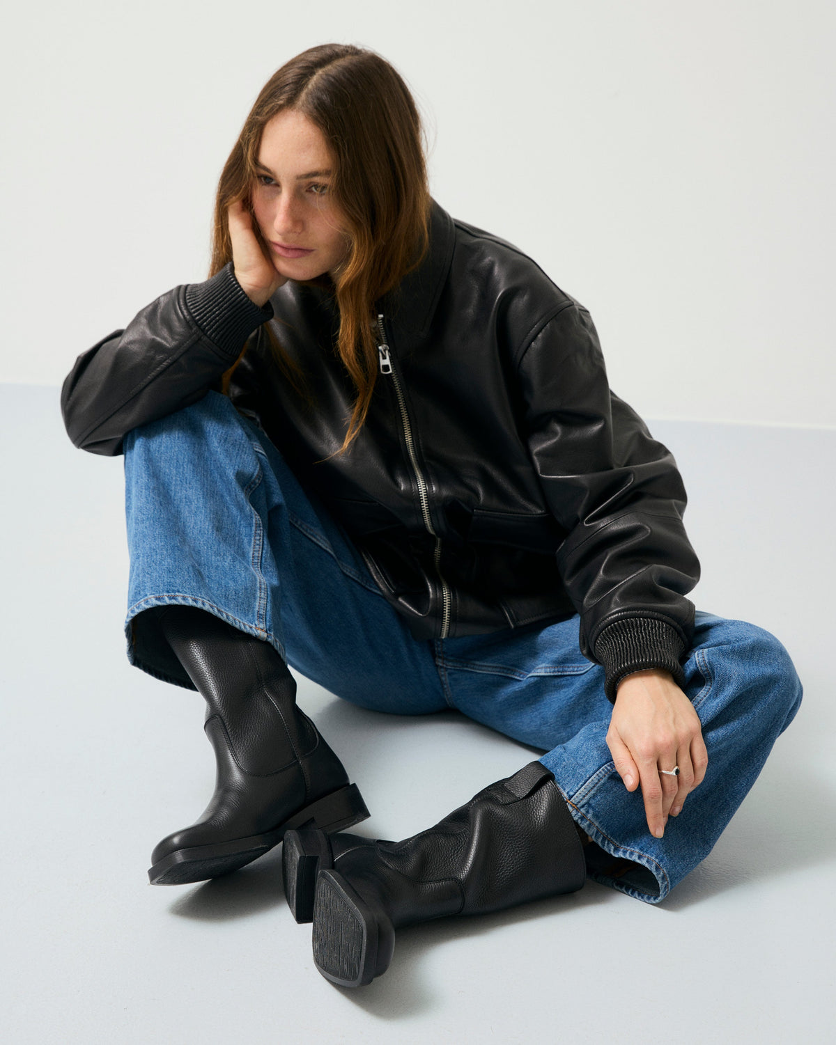 Tali Boot - Black Tumbled Leather