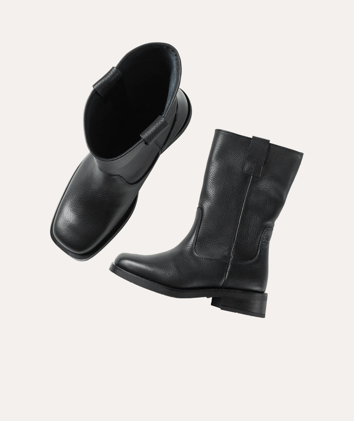 Tali Boot - Black Tumbled Leather