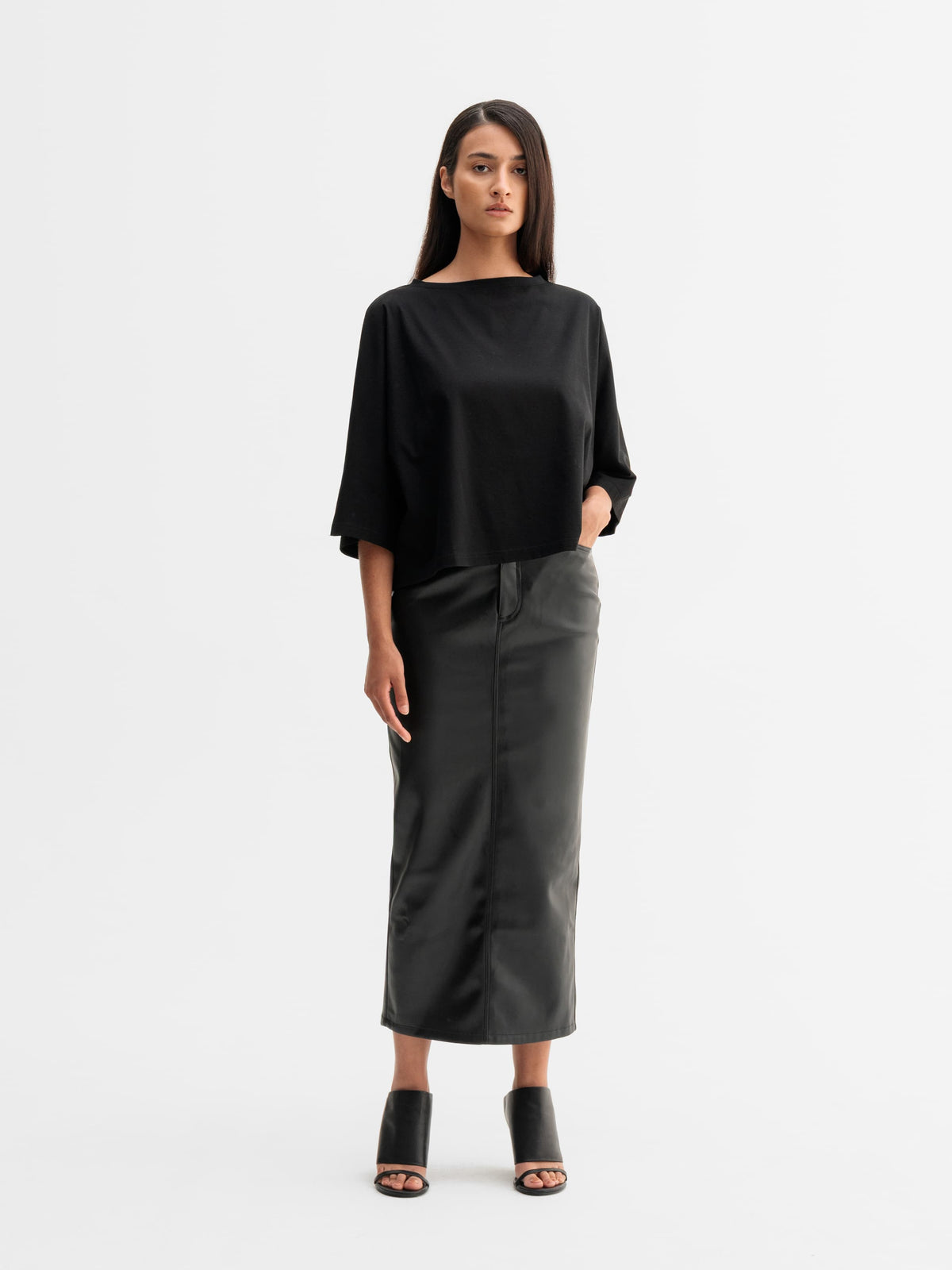 Thea Jersey Tee Black