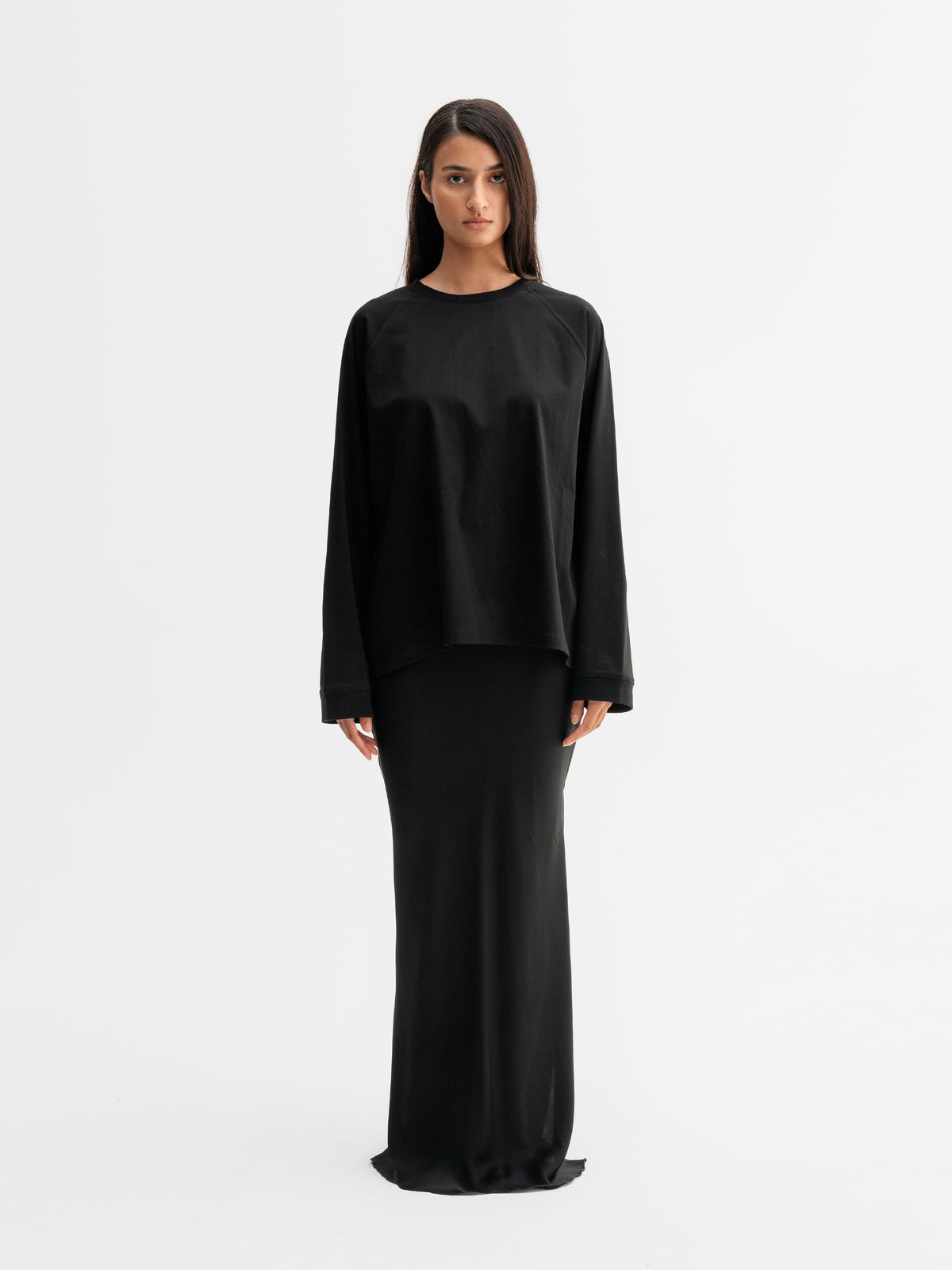 Thelma LS Cotton Tee Black
