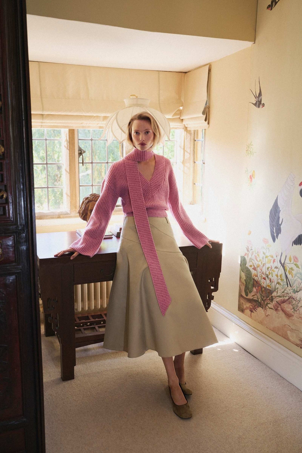 Thun Cropped Sweater Pink Melange